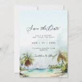 Plage de palmiers tropicaux enregistrer la carte d (Devant)