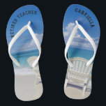 Plage De Professeur Retraitée Avec Chaises De Sabl<br><div class="desc">Le cadeau parfait pour enseigner à la retraite! Juste à temps pour porter des tongs à la plage tous les jours. Il y a une scène de plage calme avec l'océan et deux chaises dans le sable. Ils ont un "professeur retraité" sur eux. Sur le bouton droit, personnalisez avec votre...</div>