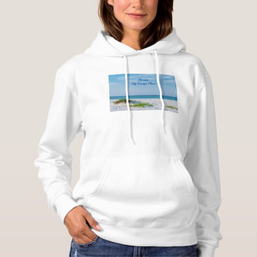 Plage de sable blanc Floride Sweat - shirt à capuc (Devant)