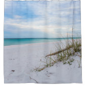 Plage de sable blanc Oats de mer Rideau de douche (Devant)