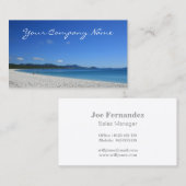 Plage de sable blanc tropical - Cartes de visite d (Devant / Derrière)