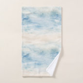 Plage de sable crème d'océan bleu (Serviette à main)