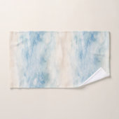 Plage de sable crème d'océan bleu (Serviette à main)