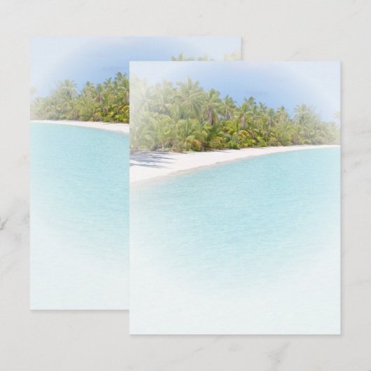 Plage de sable de mer Palms de mer Modèle blanc (Devant / Derrière)