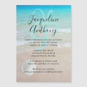 Plage de sable Dollar Faire-part de mariage magnét (Devant)