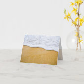 Plage de sable en Surf noir Cartes de notes pliées (Fleur jaune)