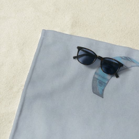 Plage de sable et de kite surf Serviette de plage (En situation)