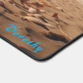 Plage de sable personnalisée avec Arbres Desk Mat (Coin)