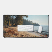 Plage de sable personnalisée avec Arbres Desk Mat (Clavier et souris)