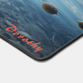 Plage de sable personnalisée avec Arbres Desk Mat (Coin)