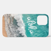 Plage de sable tropicale Aloha avec Coque de mer T (Verso (horizontal))