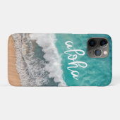 Plage de sable tropicale Aloha avec Coque de mer T (Dos (Horizontal))