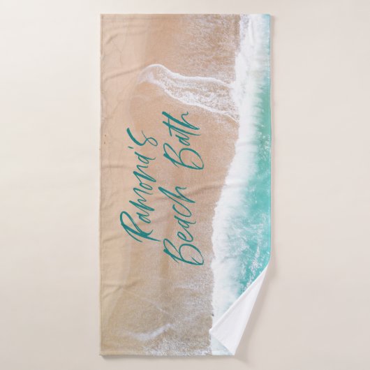 Plage de sable tropicale océan soleil des vagues m (Serviette de bain)