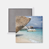 Plage de Sardaigne avec gros aimant rochers (Recto/Verso)