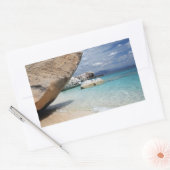 Plage de Sardaigne avec gros rochers autocollant r (Enveloppe)