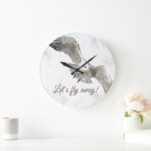 Plage de Seagull "volons-nous" horloge murale (Maison)