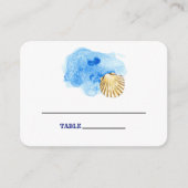 Plage de Seashell | Cartes de la table du Mariage  (Devant)