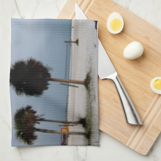 Plage de Siesta Keys, Floride Serviette de cuisine (Quart Plié)