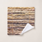 plage de style île tropicale rustique tissé en osi (Gant de toilette)