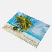 Plage de texte personnalisé sur le tapis de porte (Incliné)