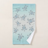 Plage de tortues argentées Style Maritime Côtier (Serviette à main)