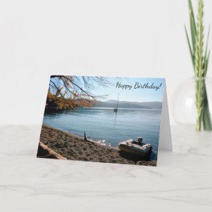 Plage de voilier Bonne carte d'anniversaire