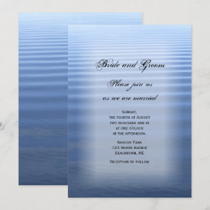Plage d'eau ondulée Invitation de mariage
