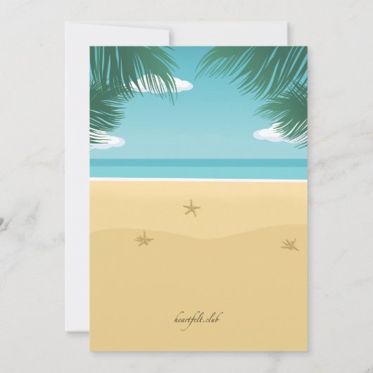 Plage Destination Bachelorette Invitations (Dos)