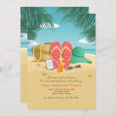 Plage Destination Bachelorette Invitations (Devant / Derrière)