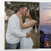 Plage Destination Mariage Tri-fold Invitation (Intérieur en premier)