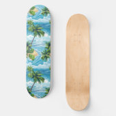 Plage d'été cool Palm Skateboard conçu (Recto)