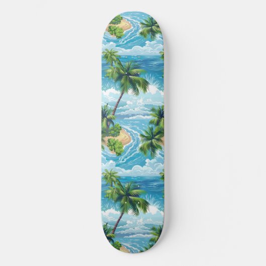 Plage d'été cool Palm Skateboard conçu (Recto)
