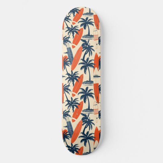 Plage d'été cool Palm Skateboard conçu (Recto)