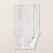 Plage d'été Patinée côtière Nautique Bois (Serviette à main)