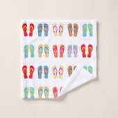 Plage d'été Sandales à thème Motif Flip Flops (Gant de toilette)