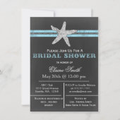 Plage d'étoile de mer Invitation de douche nuptial (Devant)