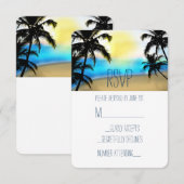 Plage diurne & Palm Trees Plage Mariage RSVP (Devant / Derrière)