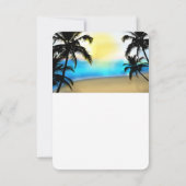 Plage diurne & Palm Trees Plage Mariage RSVP (Dos)