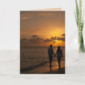 PLAGE D'OCÉAN ROMANTIQUE AIME VOUS TENIR CARTE MAI (Devant)