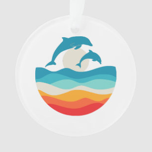 Plage Dolphin vintage Retro Summer Time