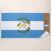 Plage Drapeau guatémaltèque & monogrammed / serviette de (Devant)