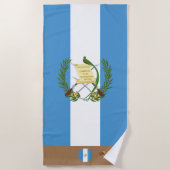 Plage Drapeau guatémaltèque & monogrammed / serviette de (Devant)