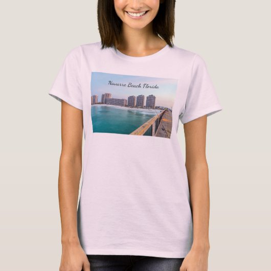 Plage du début de la Navarre Floride T-shirt de pê (Devant)