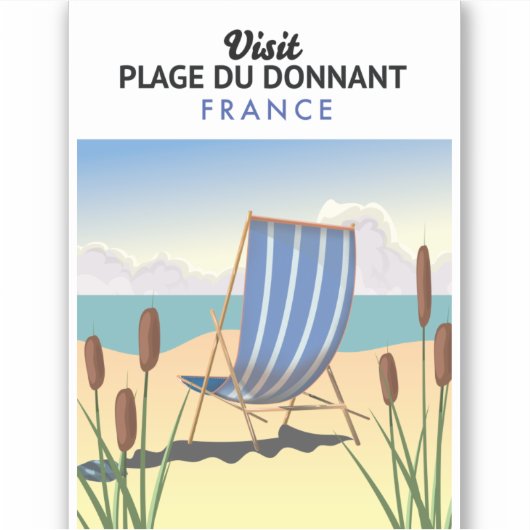 Plage du Donnant Frankrijk Sticker (Voorkant)