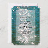Plage Eau de Mer Éclats Mariage Invitations (Devant)