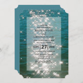 Plage Eau de Mer Éclats Mariage Invitations (Devant / Derrière)