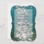 Plage Eau de Mer Éclats Mariage Invitations (Devant)