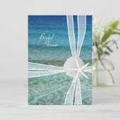 Plage Eau Starfish Invitation de douche nuptiale (Debout devant)