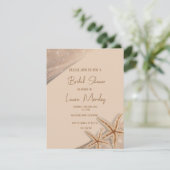 plage élégante Boho Bridal Shower Invitation (Debout devant)