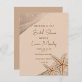 plage élégante Boho Bridal Shower Invitation (Devant / Derrière)